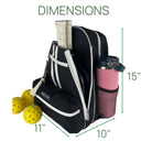 The Teddi Pickleball Backpack Black - Dink & Volley Pickleball