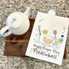 pickleball kitchen towel happy people play pickleball