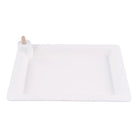 White Rectangular Platter - Dink & Volley Pickleball