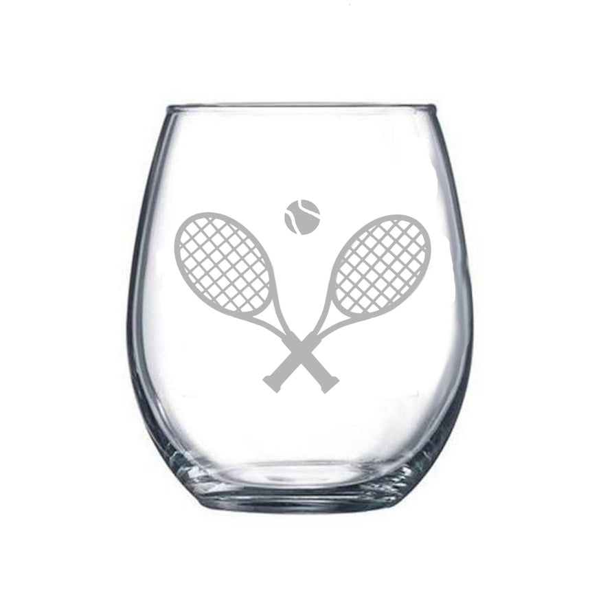 Stemless Tennis Wine Glass