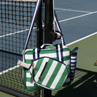 The Lola Pickleball Tote Bag Green Stripe - Dink & Volley Pickleball