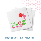 Eat Drink and Be Mahji Holiday Cocktail Napkins | set of 20 - Dink & Volley Pickleball
