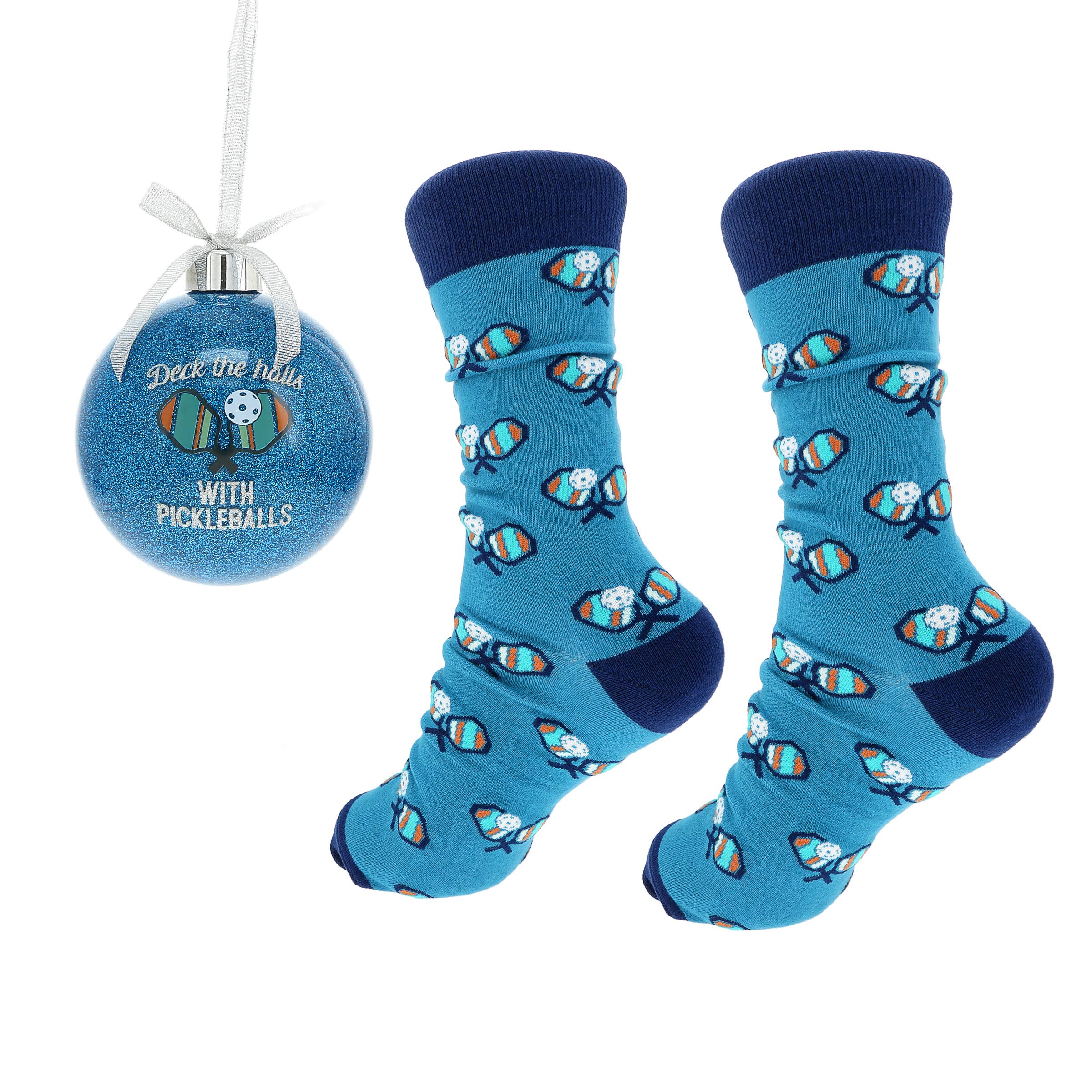 Pickleball Ornament wit Socks