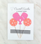 CT Pickleball Embellished Cupcake Toppers - Dink & Volley Pickleball