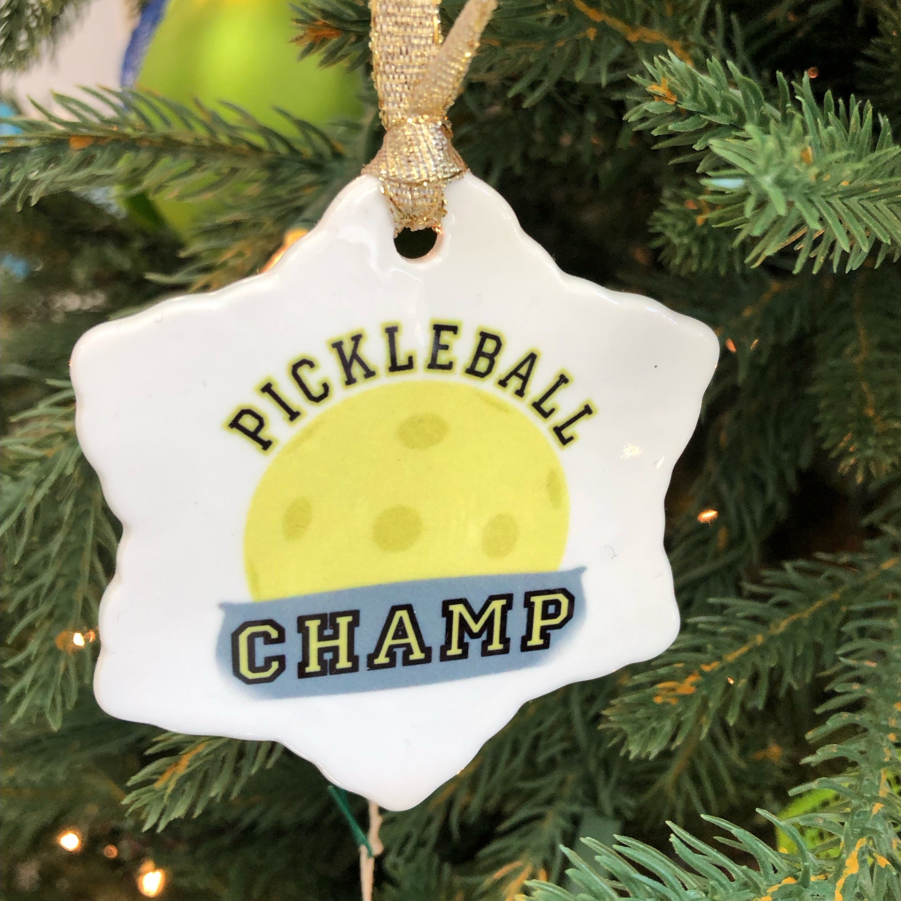 Pickleball Champ Christmas Ornament - Dink & Volley Pickleball