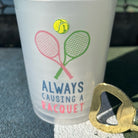 Mud Pie Tennis Party Cups with Opener Sets - Dink & Volley Pickleball