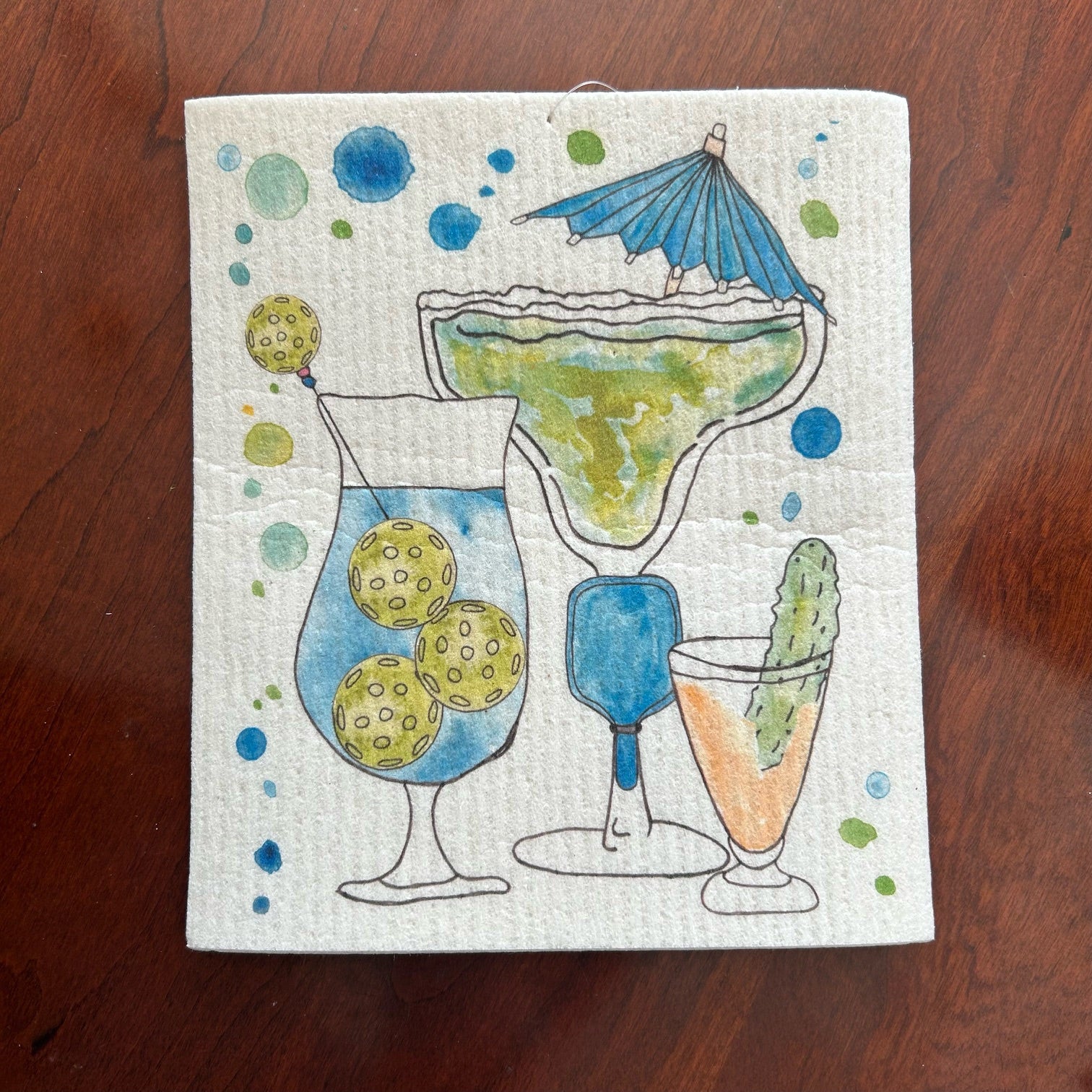 Pickleball Margarita Cocktail Swedish Dish Cloths - Dink & Volley Pickleball