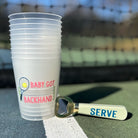 Mud Pie Tennis Party Cups with Opener Sets - Dink & Volley Pickleball