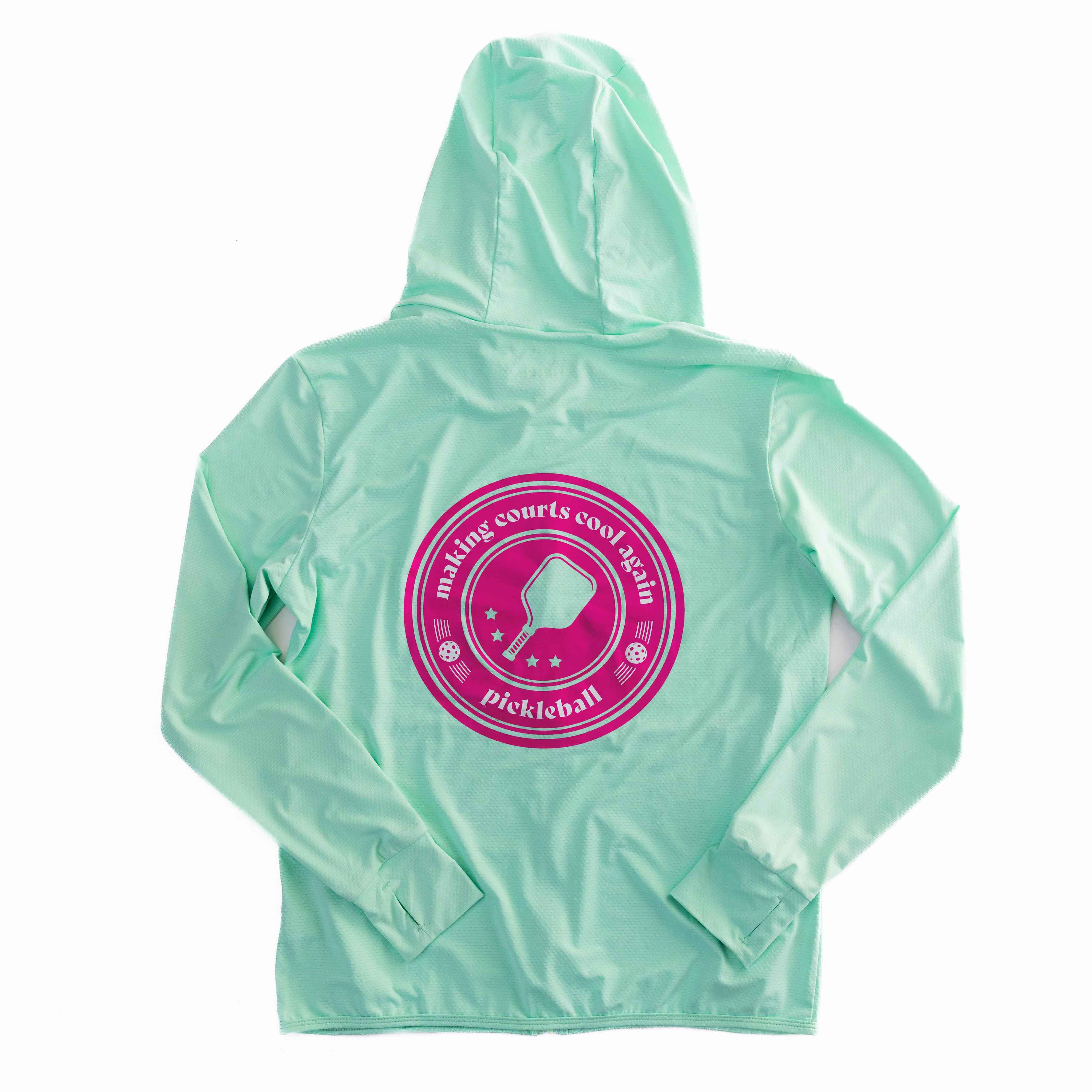 Mint Zip-Front Sun Hoodie by Swinton - Dink & Volley Pickleball