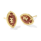 Football Gold Stud Earrings