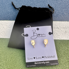 Gold and Pearl Pickleball Paddle Stud Earrings - Dink & Volley Pickleball