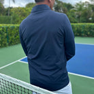 Court Performance Quarter Zip Pullover in Navy - Dink & Volley Pickleball