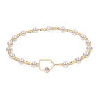 Gold and Pearl Pickleball Beaded Bracelet - Dink & Volley Pickleball