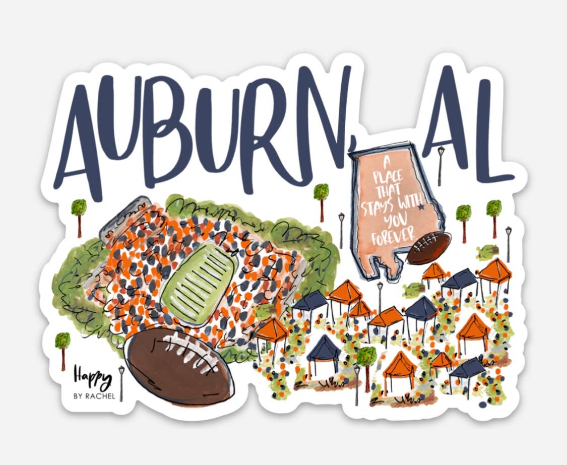 Auburn Alabama Magnet - Dink & Volley Pickleball