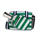 The Lola Pickleball Tote Bag Green Stripe - Dink & Volley Pickleball