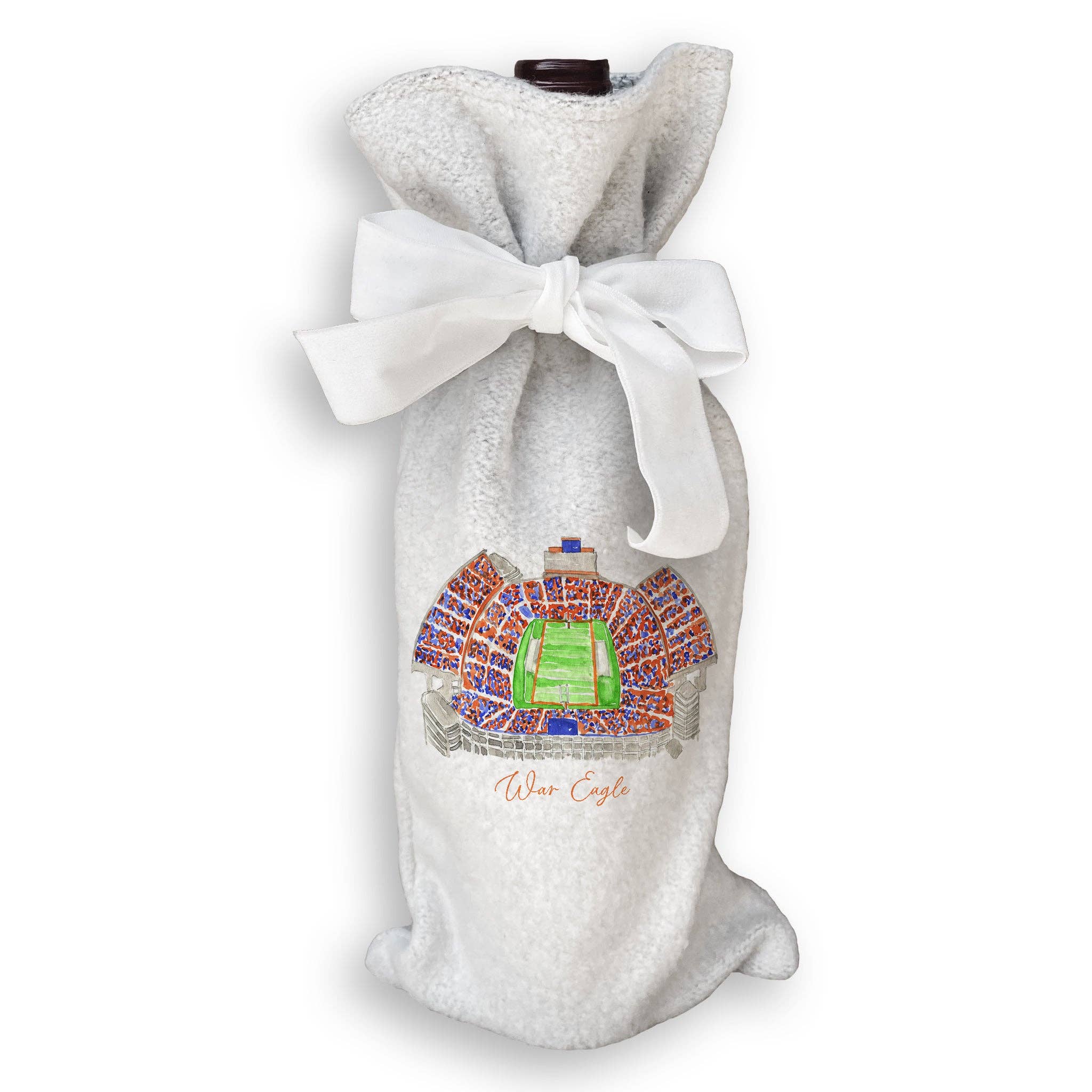 Auburn/Jordan Hare Stadium Fleece Wine Bottle Bag