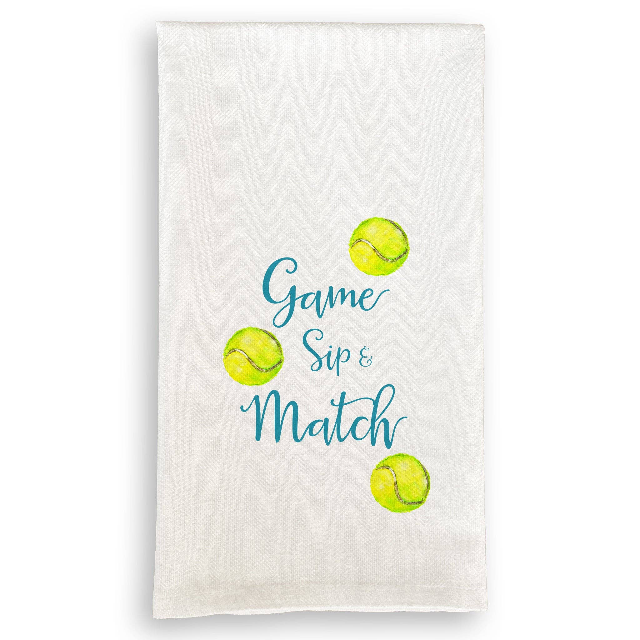 Tennis Game Sip Match Dishtowel - Dink & Volley Pickleball