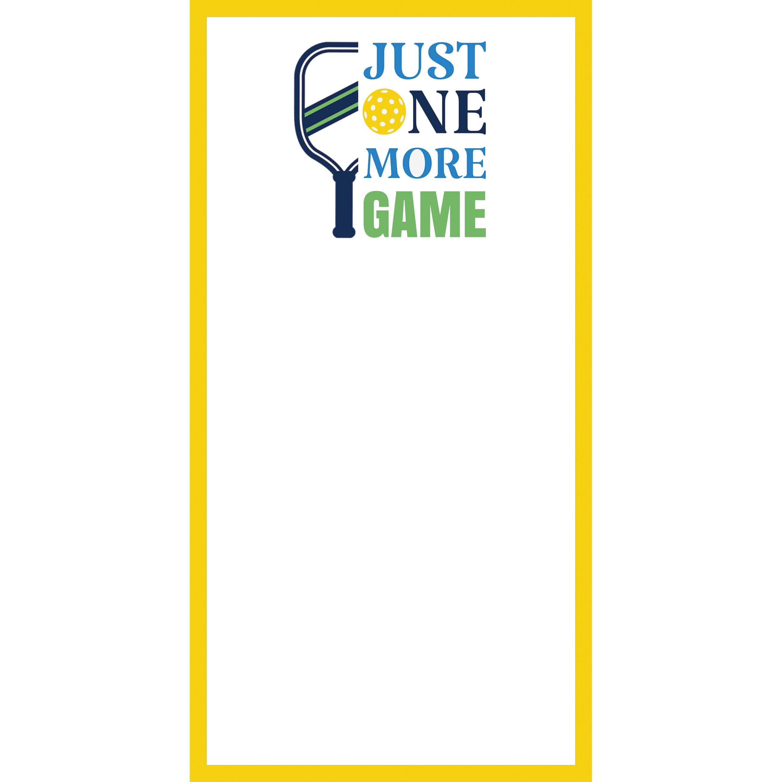 One more game Pickleball Notepad