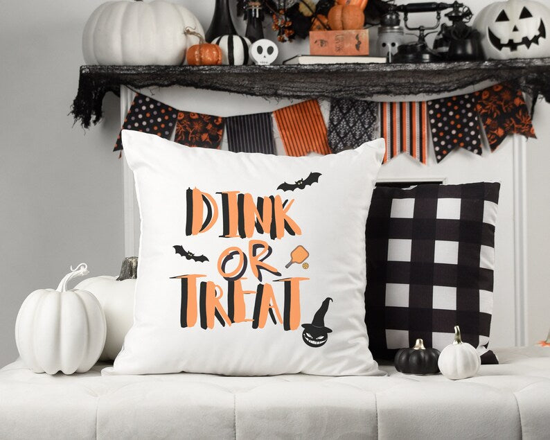 DINK or Treat Throw Pillow - Dink & Volley Pickleball