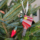 Handcrafted Fused Glass Pickleball Paddle Christmas Ornaments - Dink & Volley Pickleball